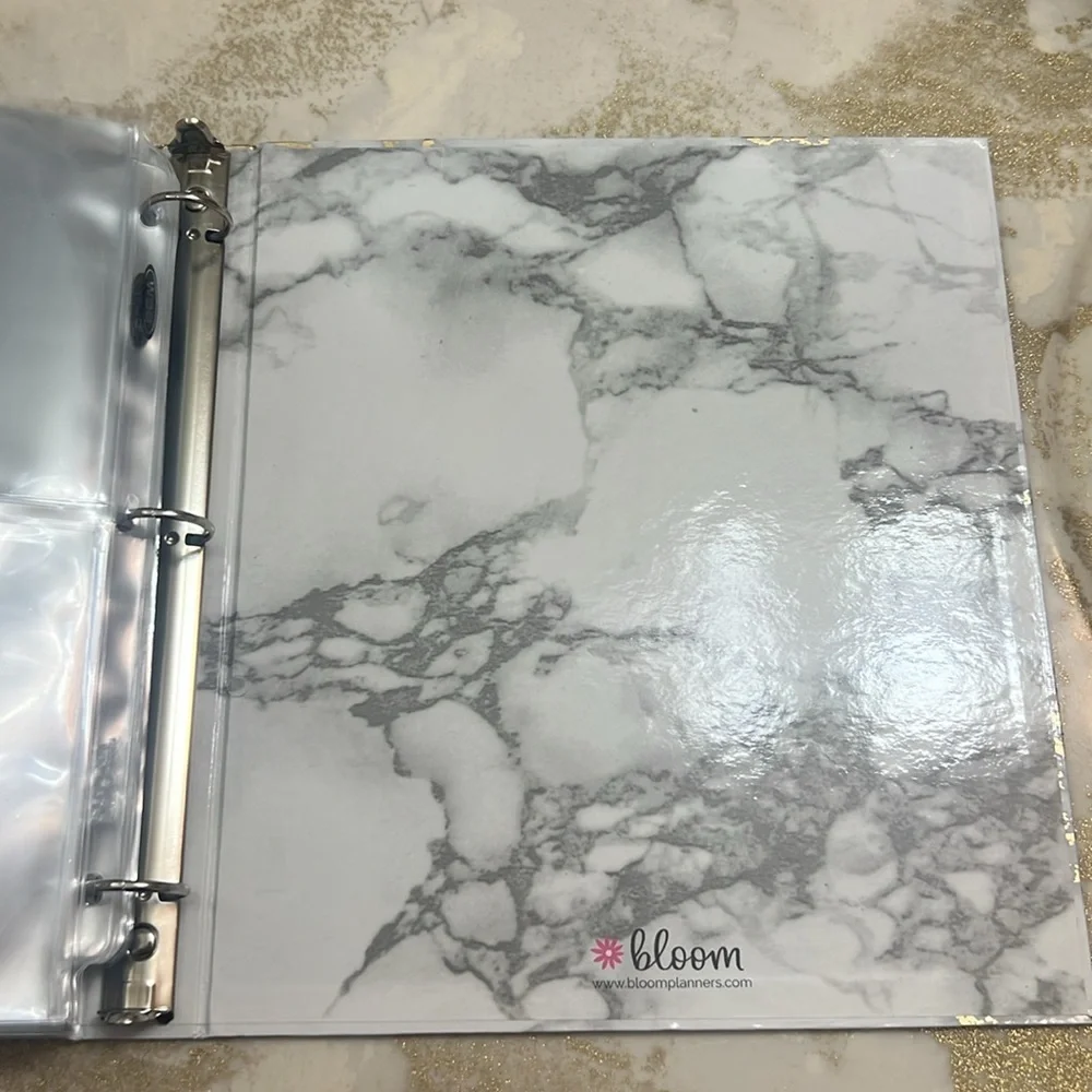 Gold marble binder